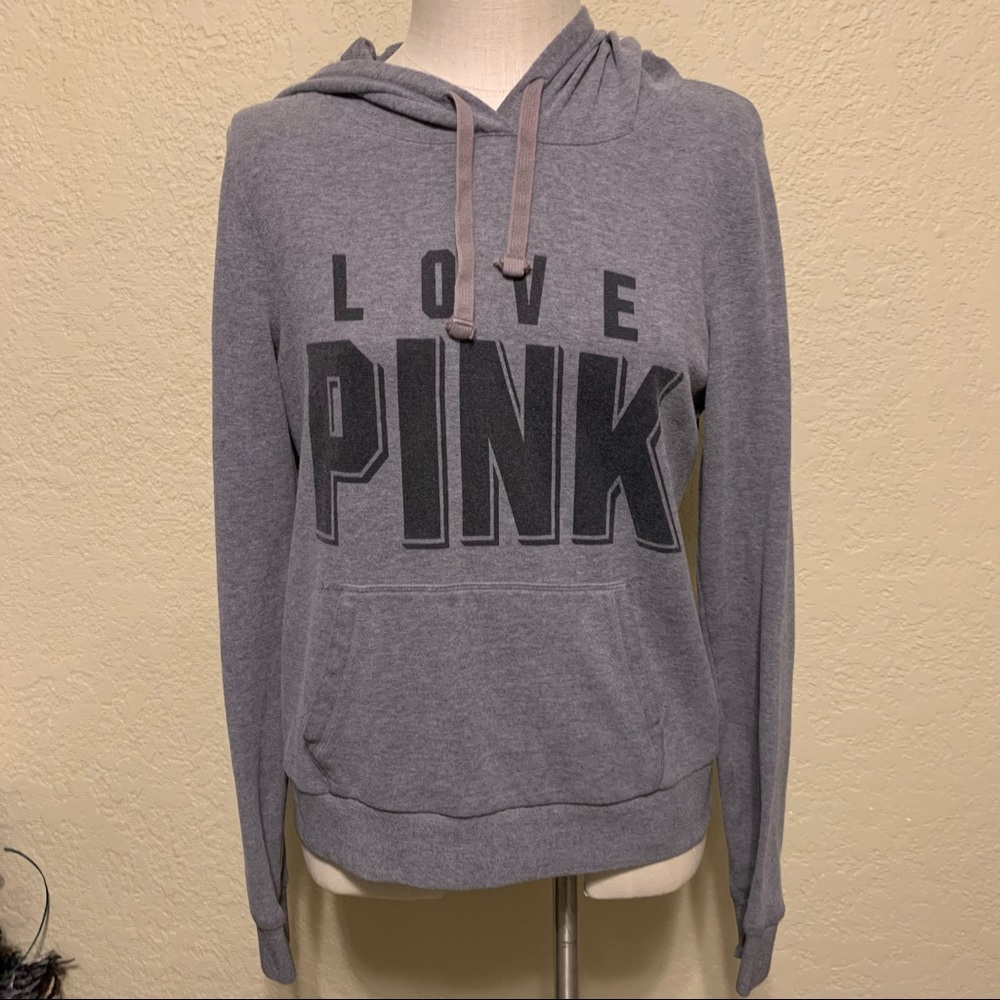 Gray LOVE PINK Hoodie